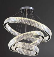 LULUS LED PRISM LUMINIS, CRYSTAL and METAL, 210W, 4 кръга, химируем, регулируема височина, студена/гореща/неутрална светлина, луксозно осветление