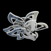 LED похот на дистанционно управление и Crystal Alejandro 154W, 9 цветя, студена/гореща/неутрална светлина, нестабилна, лъскава хром