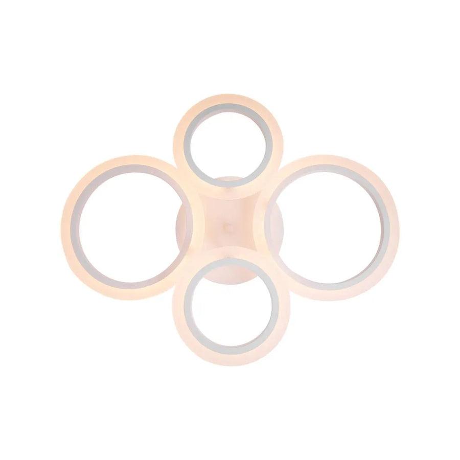 LED полилей с дистанционно управление на Бети 44W, 4 кръга, студ/гореща/неутрална светлина, нестабилен, бял