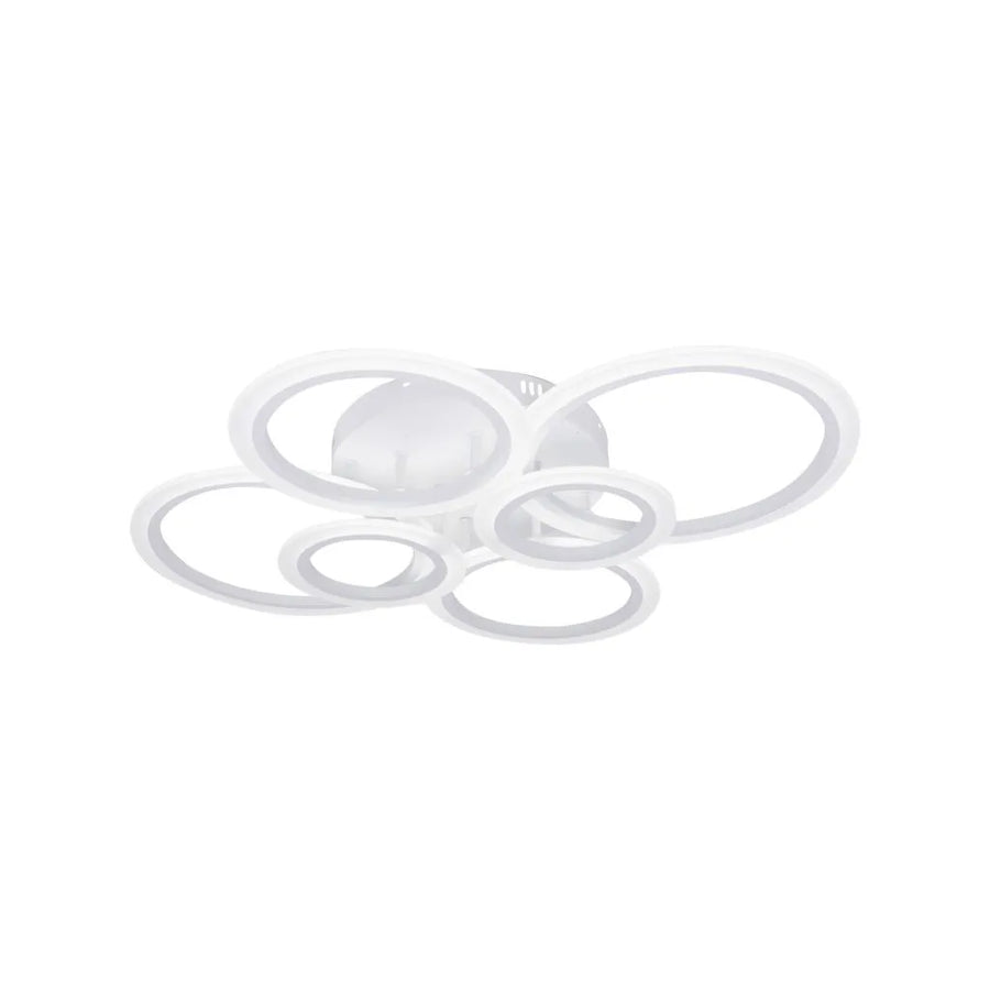 LED полилей с дистанционно управление на Betty 82W, 6 кръга, студ/гореща/неутрална светлина, нестабилен, бял