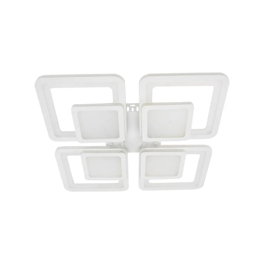 LED полилей със сусамово дистанционно управление 77W, 4 квадрата, студ/гореща/неутрална светлина, нестабилна, бяла