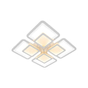 LED полилей със сусамово дистанционно управление 77W, 4 квадрата, студ/гореща/неутрална светлина, нестабилна, бяла