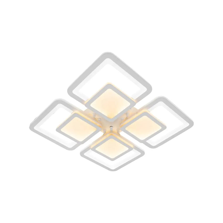 LED полилей със сусамово дистанционно управление 77W, 4 квадрата, студ/гореща/неутрална светлина, нестабилна, бяла