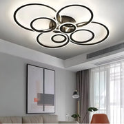 LED полилей с дистанционно управление на Бети 130W, 8 кръга, студена/гореща/неутрална светлина, нестабилна, черна