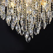Кристален полилей Fiamma, 6x E14, диаметър 45 cm, злато