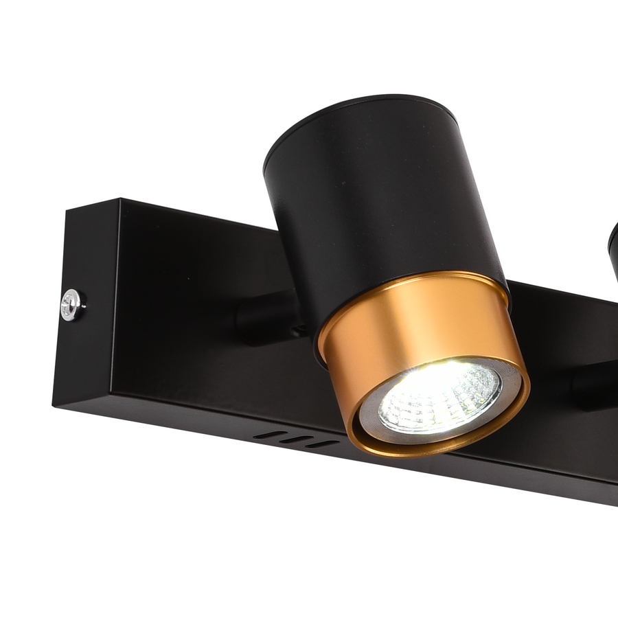LED проектор с прожектори 4xGU10, 3000k/4000k/6000K, злато, метал и акрил