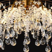 Кристален полилей Fiamma, 6x E14, диаметър 45 cm, злато