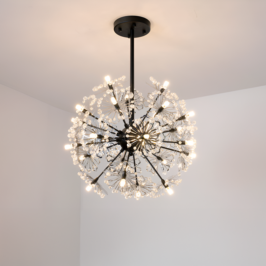 Кристален полилей Peterhof Eleganza, 18x G4, диаметър 49 cm, 18xg4, черен