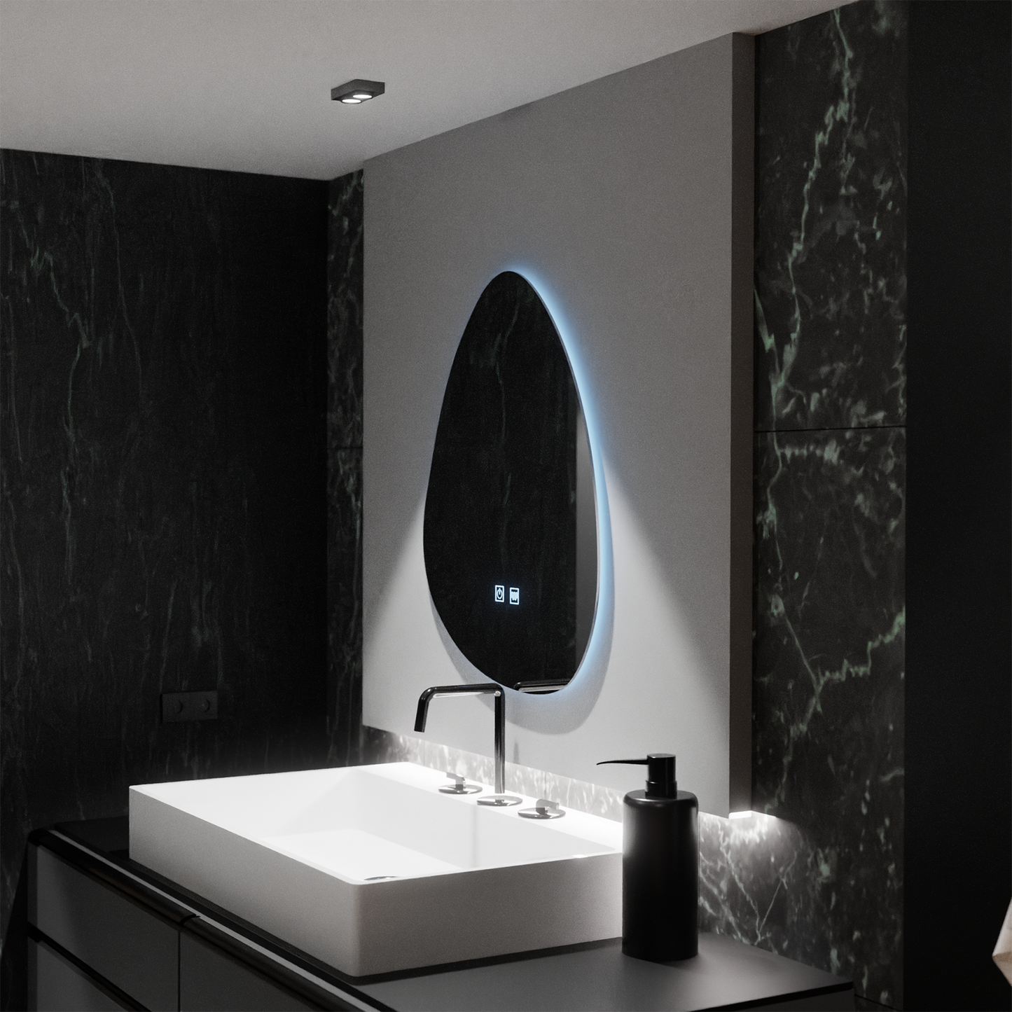 Органично LED огледало 80x60cm - Fluido Touch Deframe Dimable System