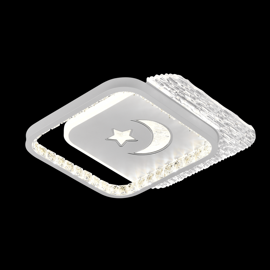 PERU LED полилей 39W, 2 квадрата, студена/топла/неутрална светлина, черен