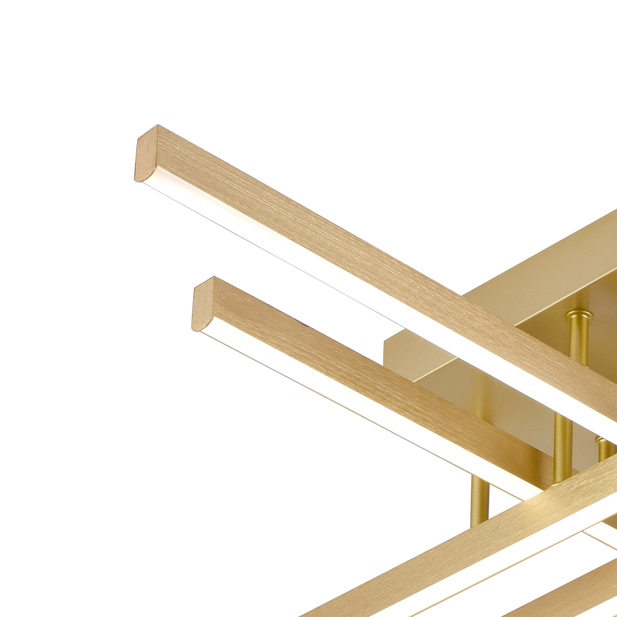 LED полилей с дистанционно управление LINEX, 54W, светлина 3000K/4000K/6000K, димируем, златен