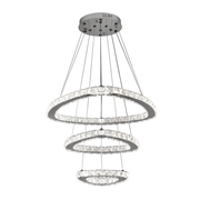 LULUS LED кристал с дистанционно управление със сребърен Latifah 118W