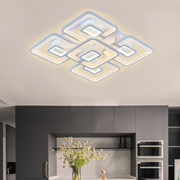 LED полилей с дистанционно управление на Felix 107W, 5 квадрата, студена/гореща/неутрална светлина, нестабилна, бяла