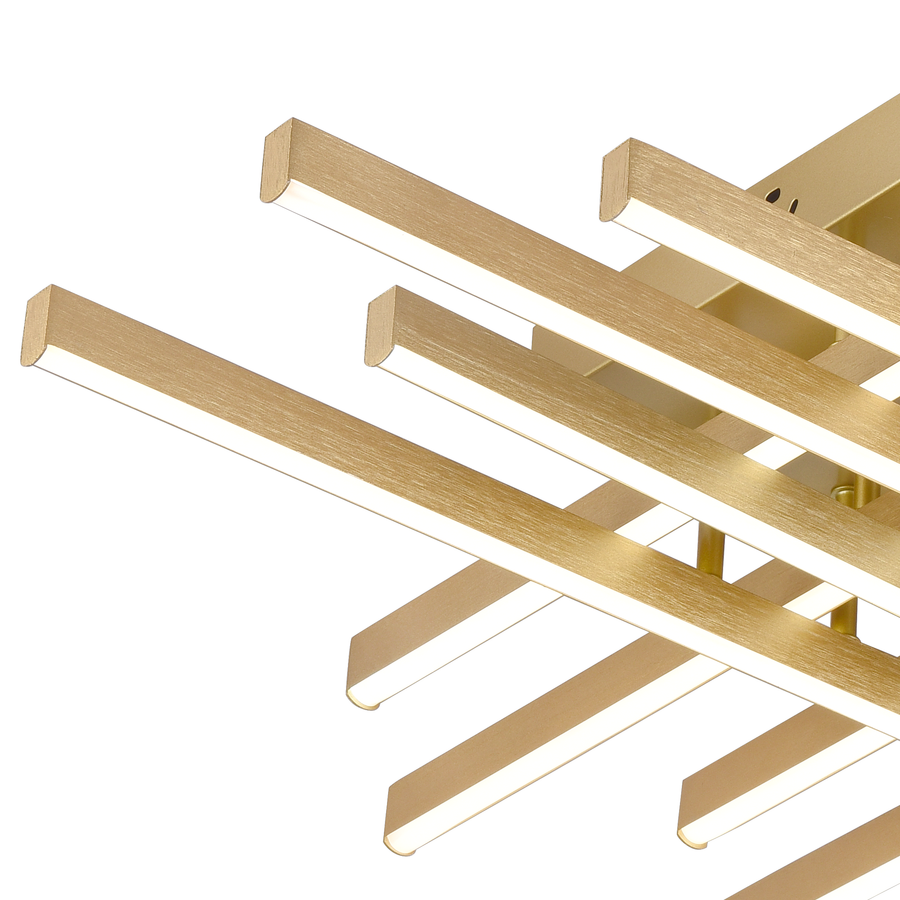 LED полилей с дистанционно управление LINEX, 109W, светлина 3000K/4000K/6000K, димируем, златен