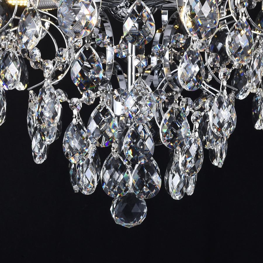 Кристален полилей Fiamma, 6x E14, диаметър 45 cm, злато