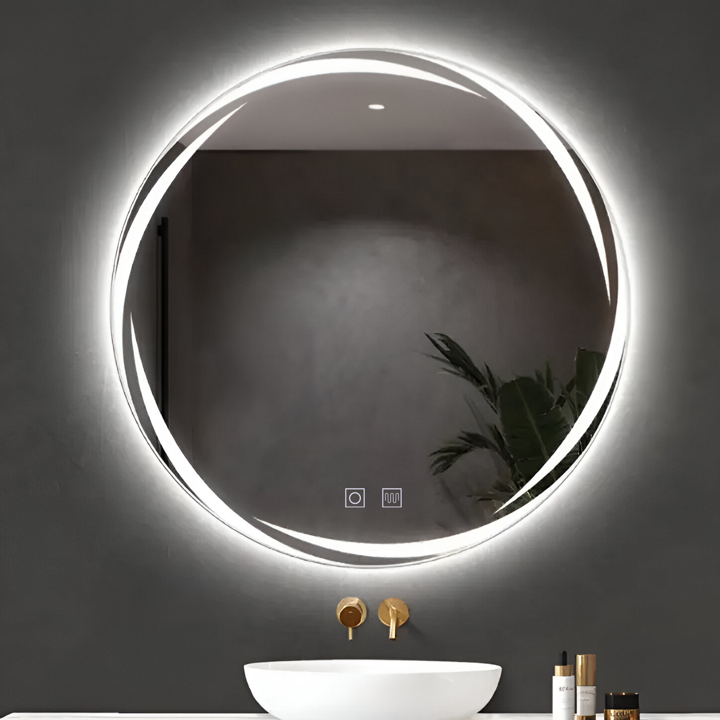 60 см кръгло LED огледало - Spirallus Touch System Неизвестно деактивиране