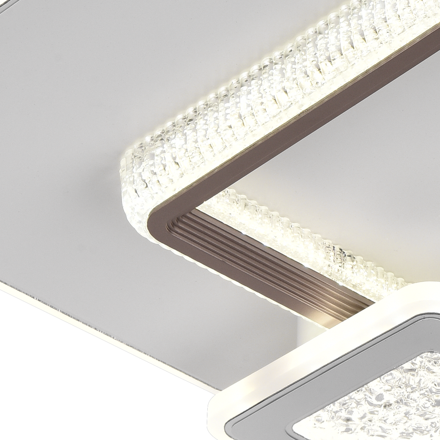 LED LED NYXORA 51W, 3 квадрата, студена/гореща/неутрална светлина, черно