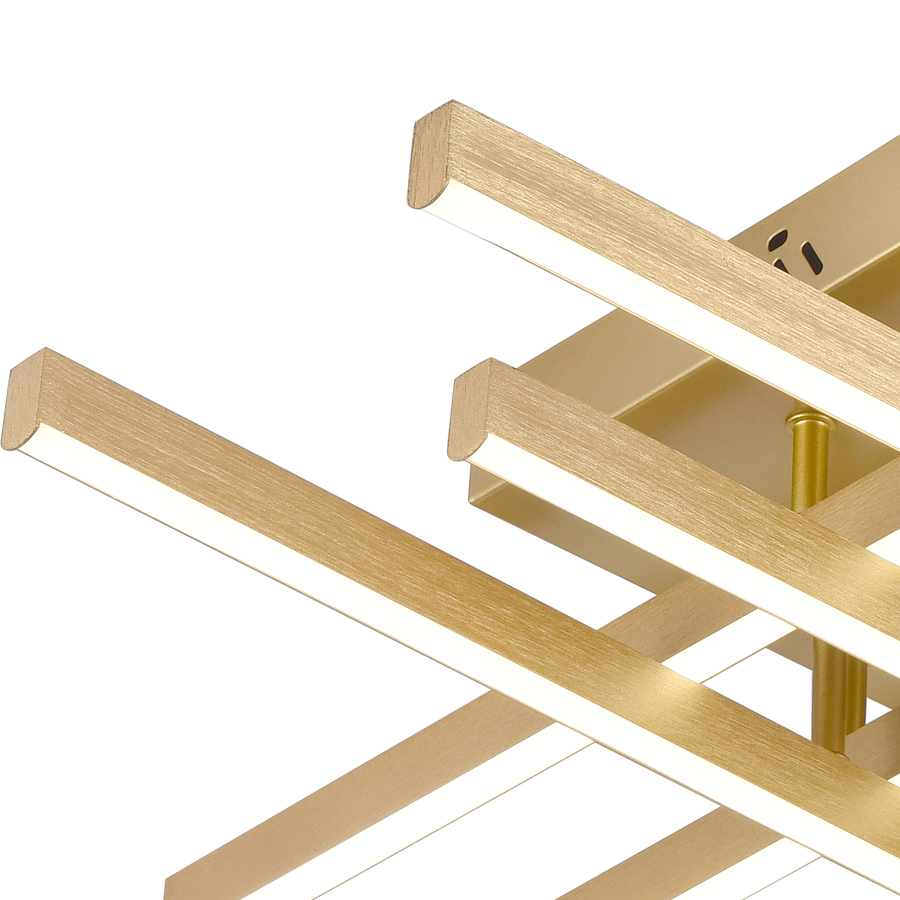 LED полилей с дистанционно управление LINEX, 83W, светлина 3000K/4000K/6000K, димируем, златен