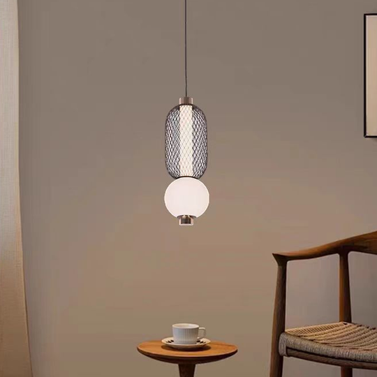 Окачен LED полилей LM550/2BK, 11W, светлина 3000/4000/6000K, черен, регулируема височина Модерни полилеи Заглавие по подразбиране Alessandro Design