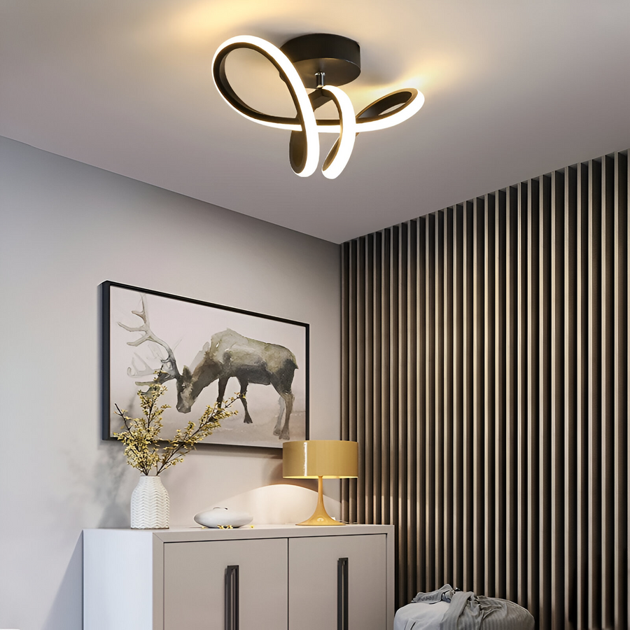 LED LED Vertex Pulse, 24W, вълнообразна, студена/гореща/неутрална светлина, черна