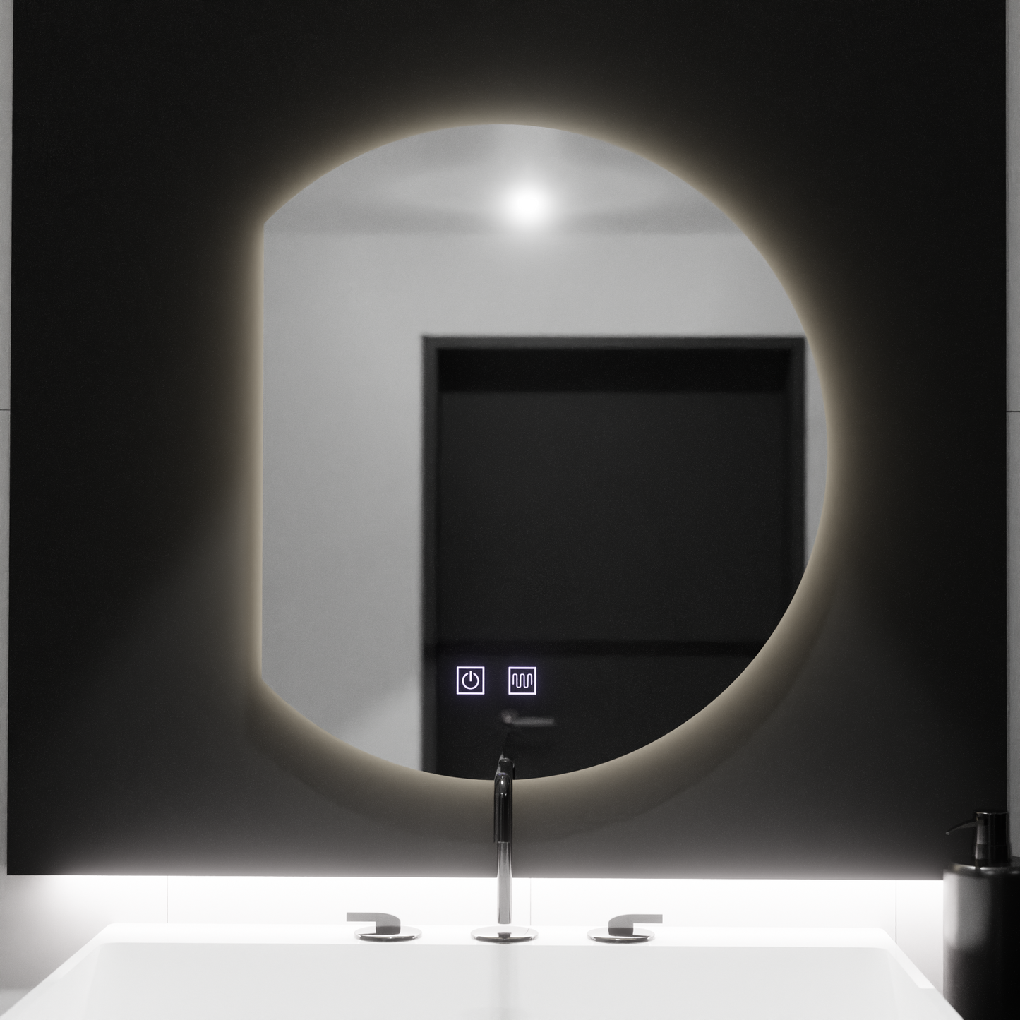 54x60 Semiluna LED огледало - Arcana Touch Dimabil System System