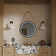 Кръгло LED огледало, 60см, основно докосване