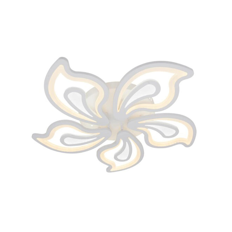 LED полилей с 96W славно дистанционно управление, 5 венчелистчета, студена/гореща/неутрална светлина, нестабилна, бяла