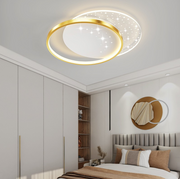 LED полилей с дистанционно управление Lunaro 110W, 2 кръга, студена/гореща/неутрална светлина, нестабилно, бяло злато