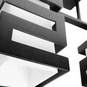 Похот дърва ванжа дърво с квадратна лампа 2 x dulie e27 черно бяло