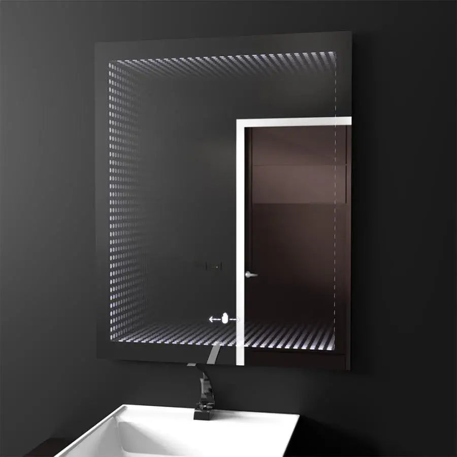Огледален светодиоден правоъгълен 60x80cm Morrin сензор Motionglow Marcellow Effect 3D