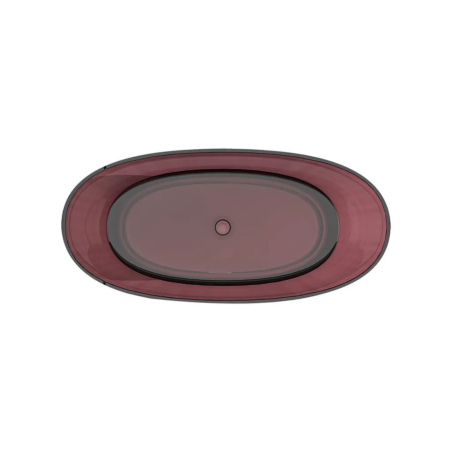 Свободно стоящо, овално, бордо червено, Расина, 170x78x67cm