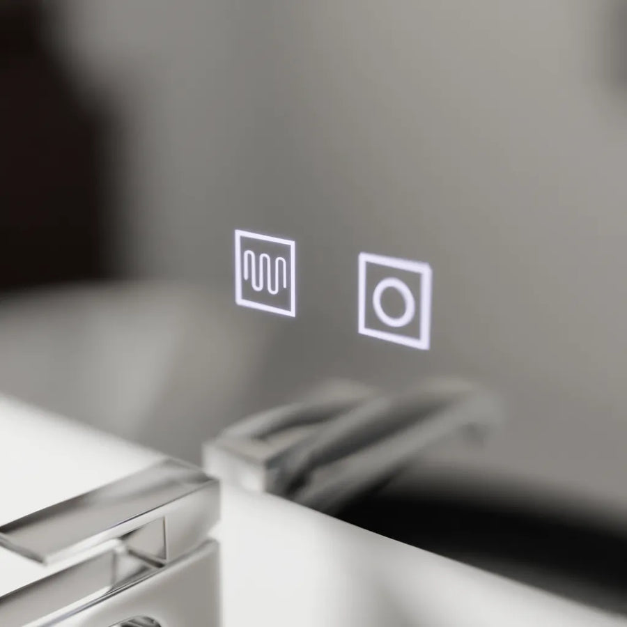 Правоъгълно светодиодно огледало, 80x60см, пиано докосване, де -unphets,