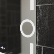 Правоъгълно светодиодно огледало, 80x60см, Eclat Motionglow Marcello, система за размразяване, часовник и термометър, козметичен луп