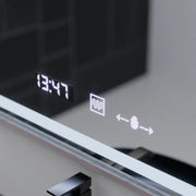 Правоъгълно светодиодно огледало, 60x80см, Verites Imperial Silver Motion Glow Marcello, Devover, Clock & Thermomet