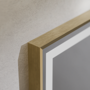 Правоъгълно светодиодно огледало, 60x80см, Royale Gold Motionglow Marcello, Dishobile System, Clock & Thermomet