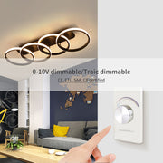LED LED Lust Elio, 24W, 4 кръга, студена/гореща/неутрална светлина, черно черно