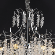 Кристален полилей Fiamma, 6x E14, диаметър 45 cm, злато