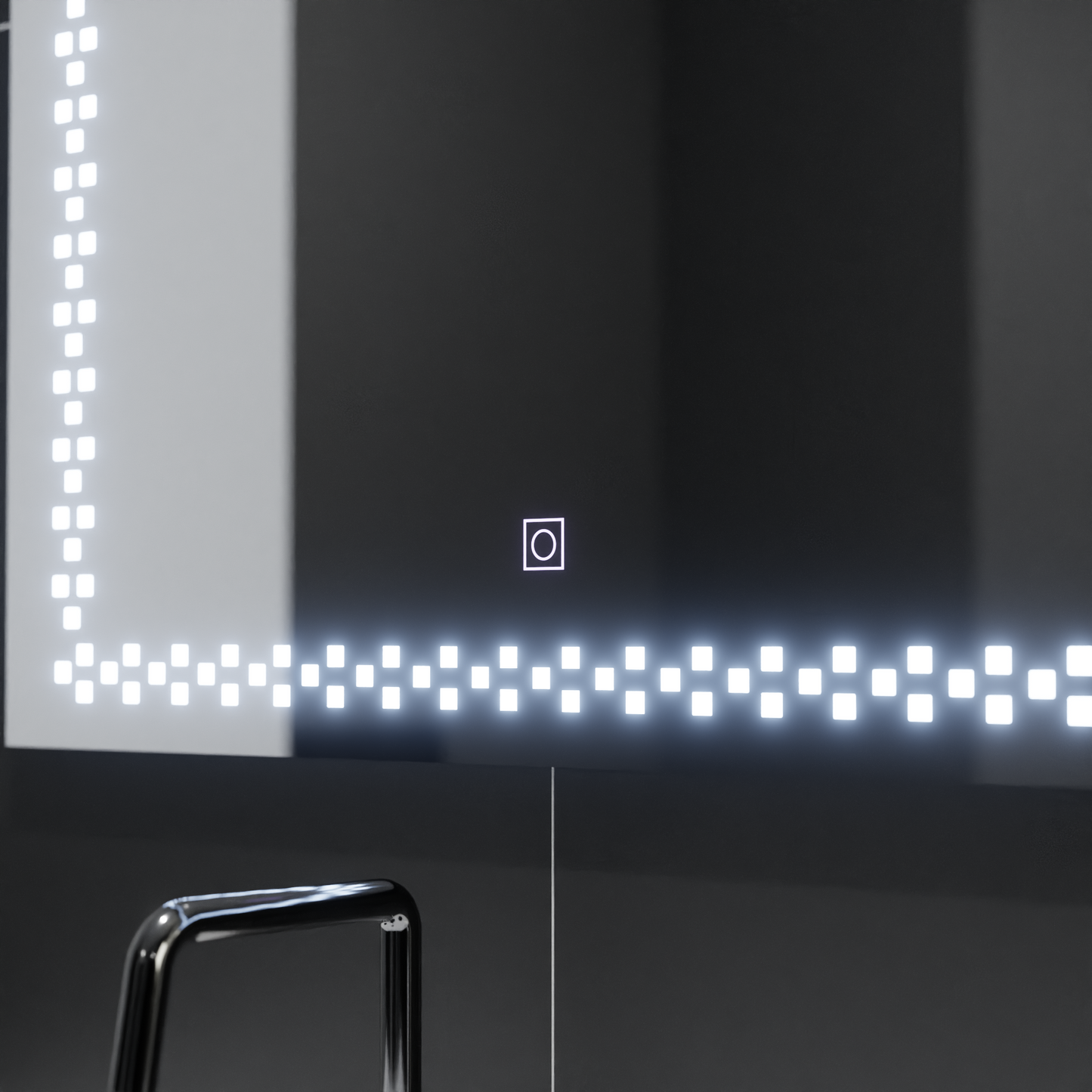 Огледално светодиодно правоъгълно 80x60cm Stella basic touch