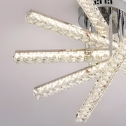 LED полилей с дистанционно управление Luella 64W, линейна, студена/гореща/неутрална светлина, нестабилна, сребърна