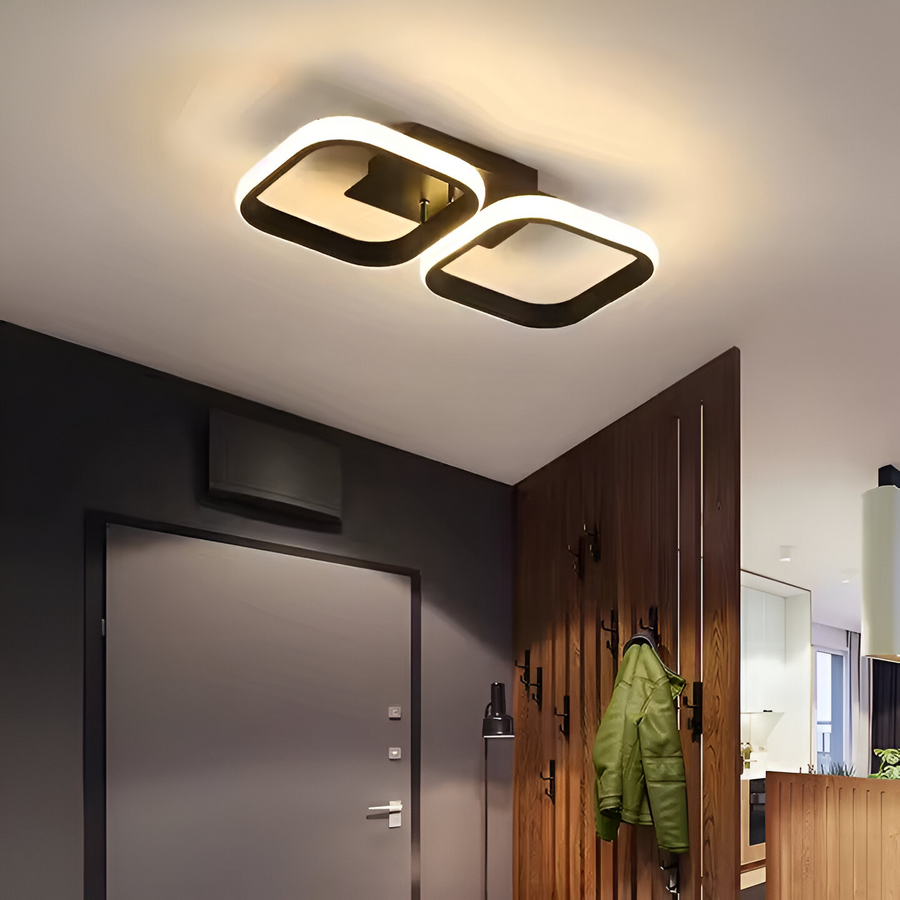 LED LED VERTEX 11W, 2 квадрата, линейни, студени/горещи/неутрални светлини, черно