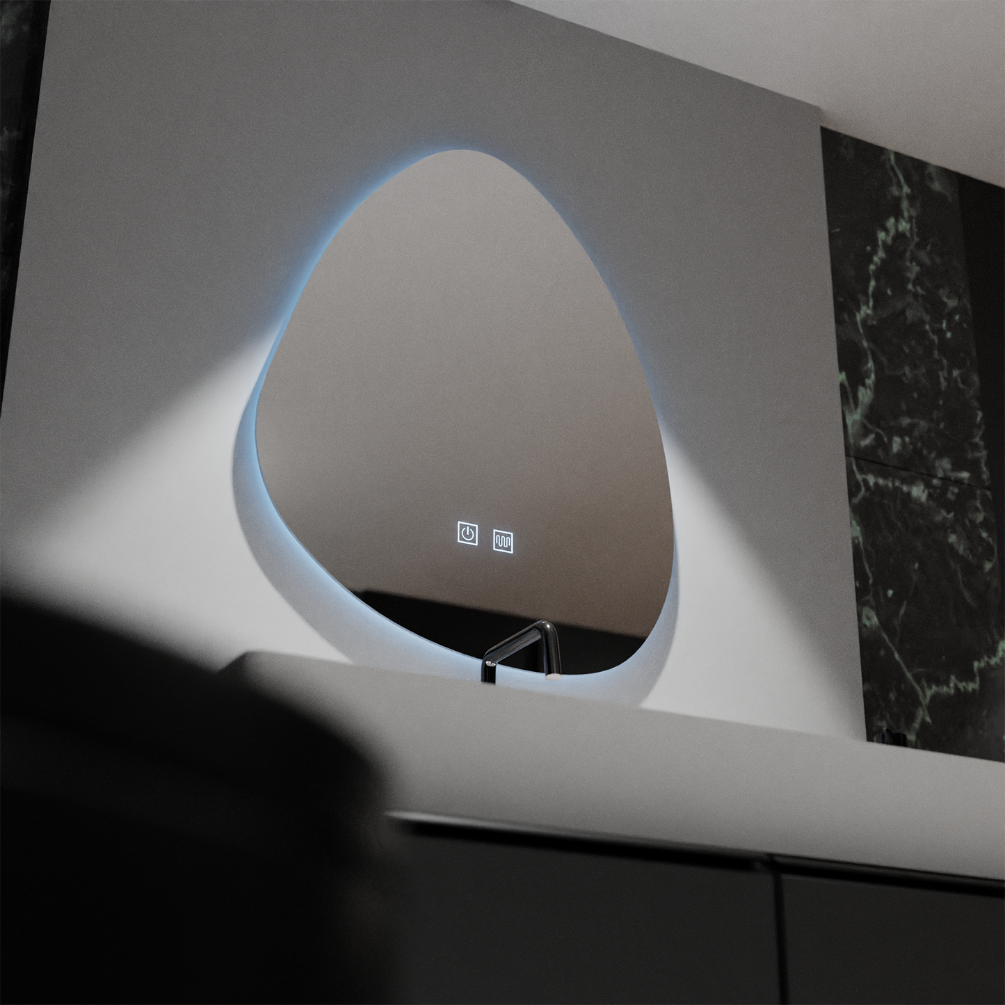 Органично LED огледало 80x60cm - Fluido Touch Deframe Dimable System