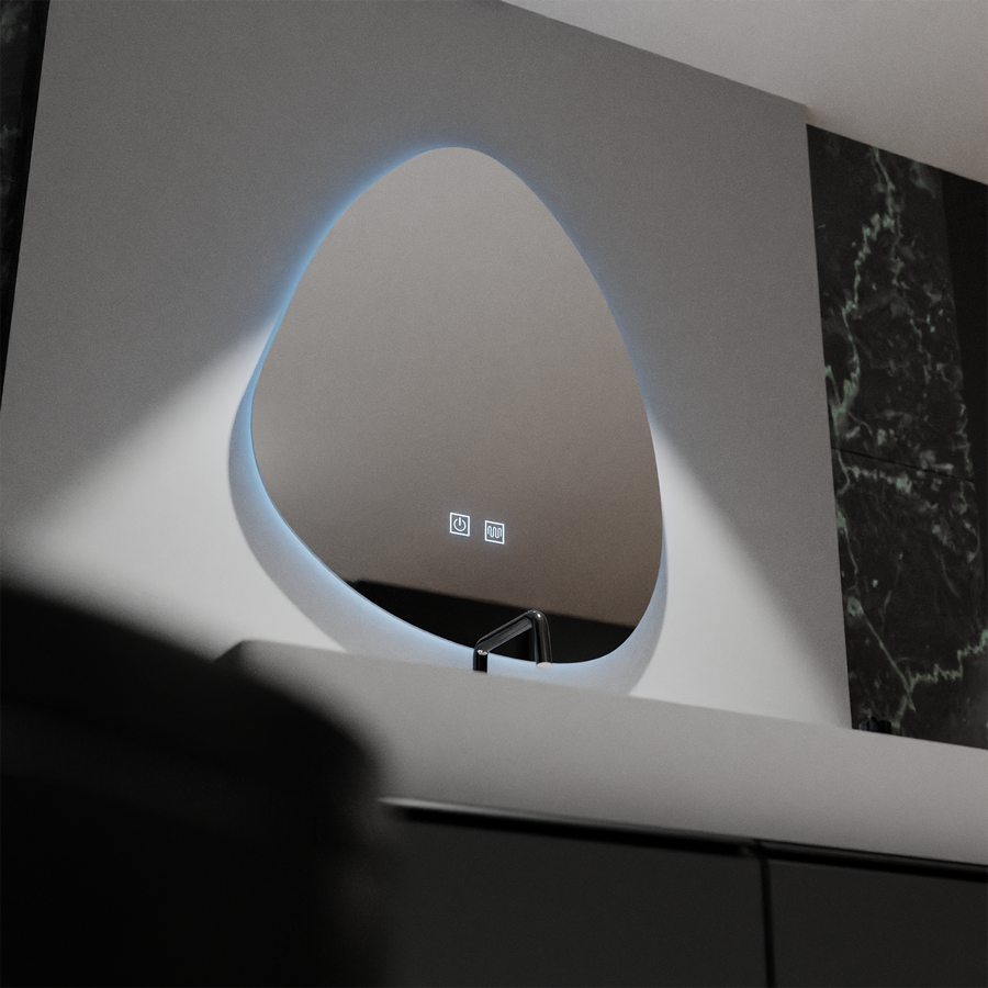 Органично LED огледало 80x60cm, Touch Fluido, система за деактивиране, маргаритка