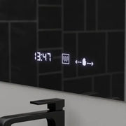 Правоъгълно светодиодно огледало, 80x60см, абсолютно motionglow marcello, система за размразяване, часовник и термометър, козметичен луп