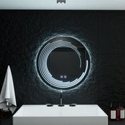 Кръгло LED огледало, 60 см, лира verità touch, система за размразяване, подразбираща се