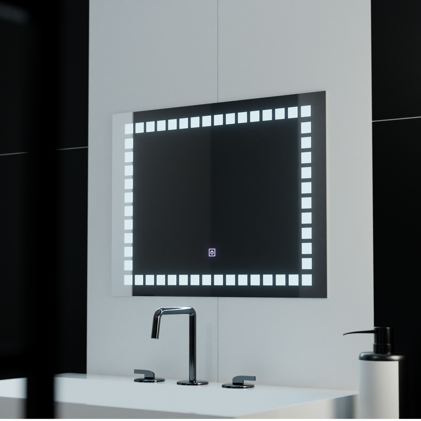 Огледално светодиодно правоъгълно 80x60cm Light Light Basic Touch