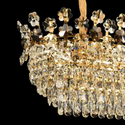 Cymandier Crystal Windsor Elegance 6x E14, диаметър 49 cm, лъскаво злато, регулируема височина