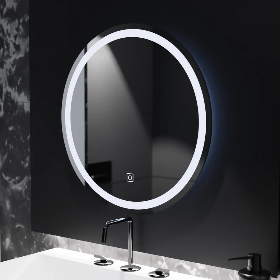 Кръгло LED огледало, 70 см, основно докосване