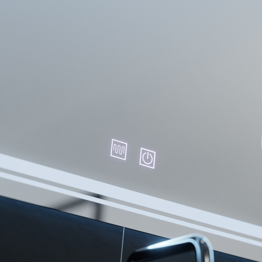 Правоъгълно LED огледало, 80x60cm, CANTO Touch, Demister System, Dimable
