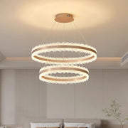 LED полилей, окачен с дистанционно управление Fosco Duo 126W, студена/гореща/неутрална светлина, нестабилна, регулируема височина, злато