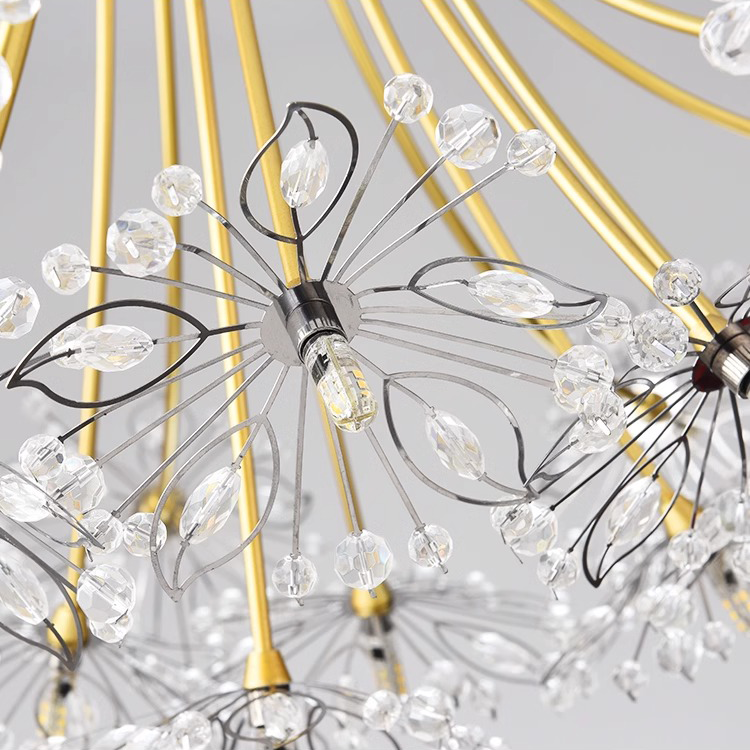CHANDELIER ZETHOS CRYSTAL 13XG4 Злато, диаметър 49см